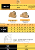 YSCV-576: Class-150 Bronze Y-Pattern Swing Check Valve